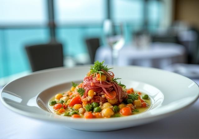 Alta cucina a bordo preparata da chef stellati